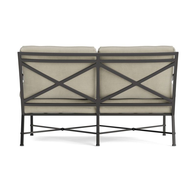 Venetian Outdoor 2 - Seat Loveseat, Fusion Clay, Textured Pewter