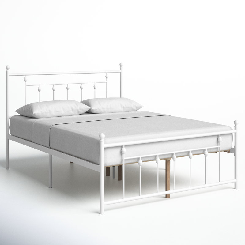 Alderson Metal Open-Frame Bed, Queen, White