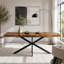 Table de salle à manger extensible rétro avec boîte de rangement-1967832972