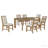 Brown 7-Piece Rectangular Dining Set-490235913-490235912-490235917-490235915