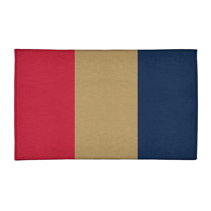 Tapis rouge à rayures de hockey national, Rectangle 2 pi x 3 pi