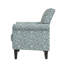 Le fauteuil d'appoint Barnet au motif de vigne bouclée avec des pieds en bois massif allie confort, durabilité et design élégant pour toute maison.-294928951