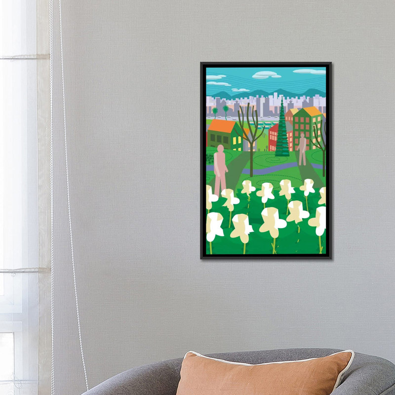 « vancouver arcadia », impression sur toile, H 26 po x l 18 po x P 1,5 po, Toile avec cadre noir, Pas de tapis