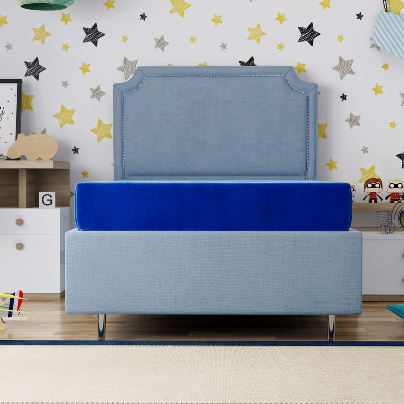Matelas double bleu 7 po avec housse résistante à l'eau, Double