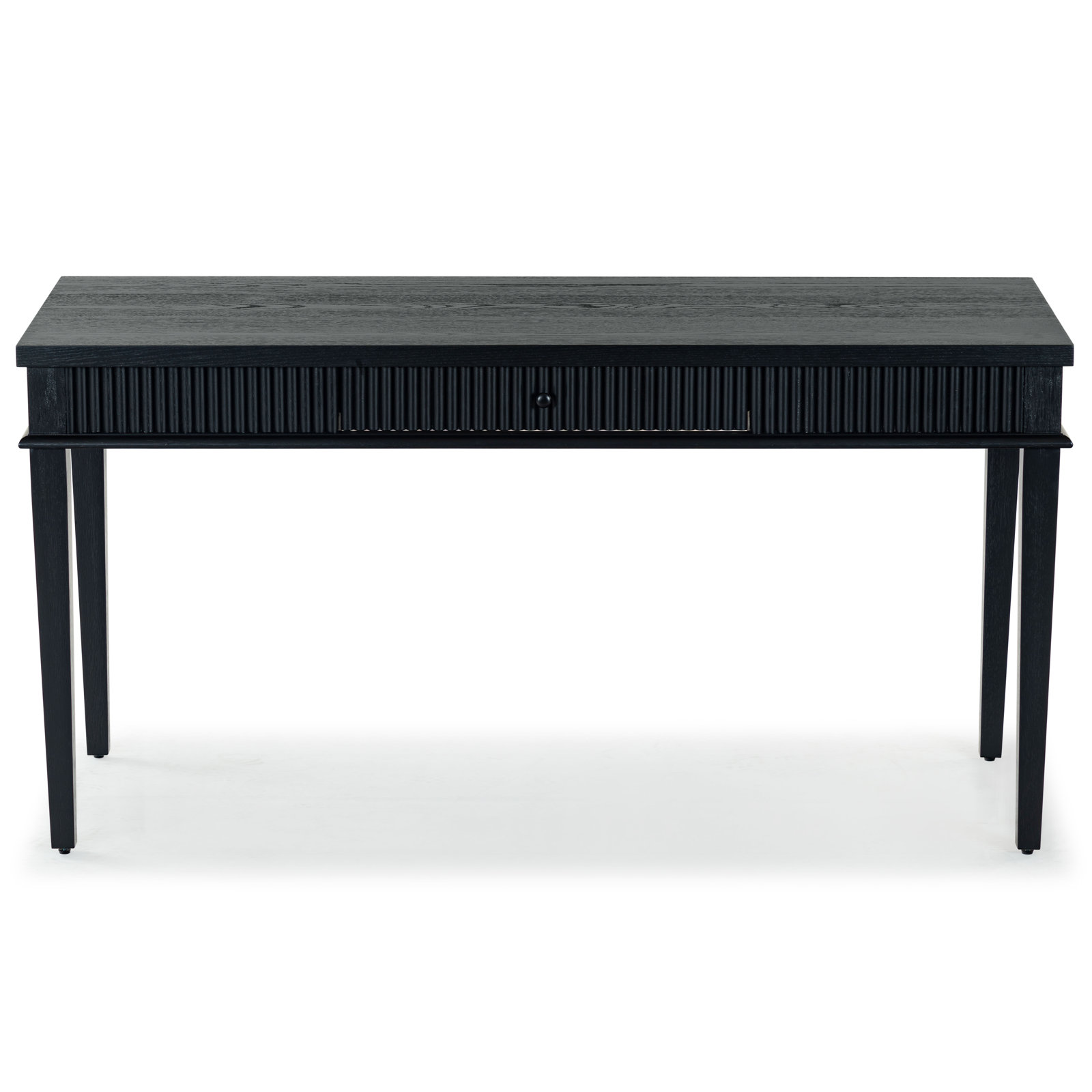 Haden 1 Drawer Reeded Desk, Black