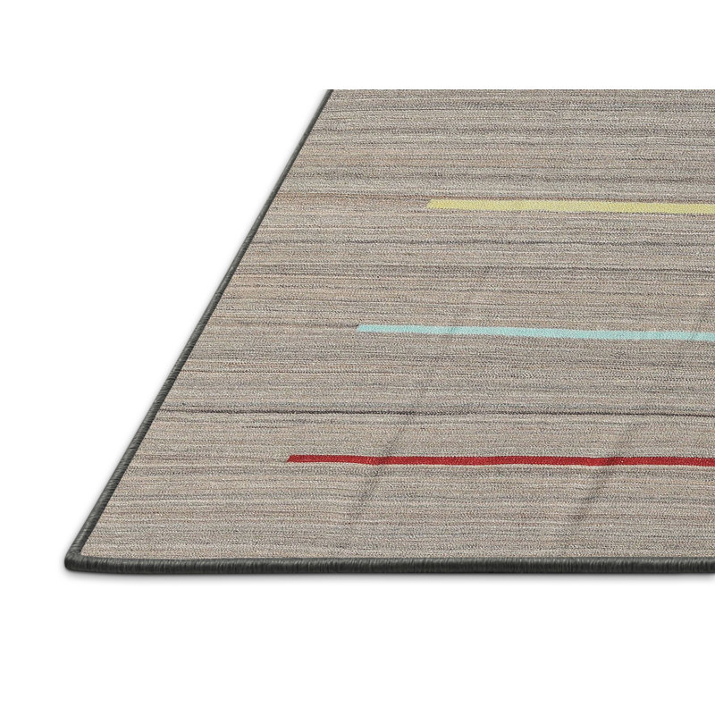 Tapis gris foncé / beige Chertsey, Rectangle 5 pi x 7 pi