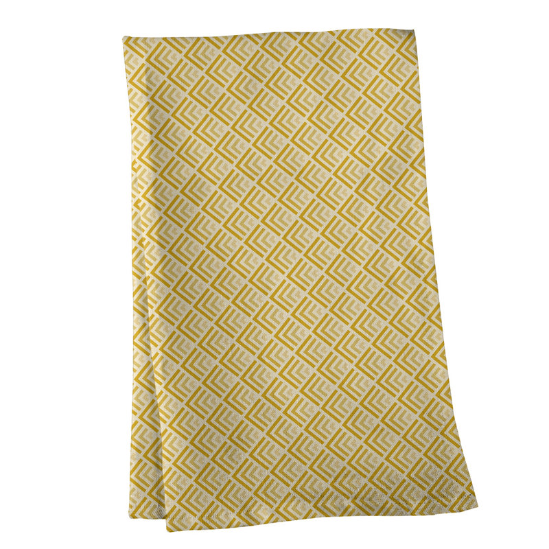 Tea Towel Kitchen Towel, Cotton Twill, Yellow