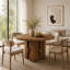 with Solid Wood Base Dining Table
