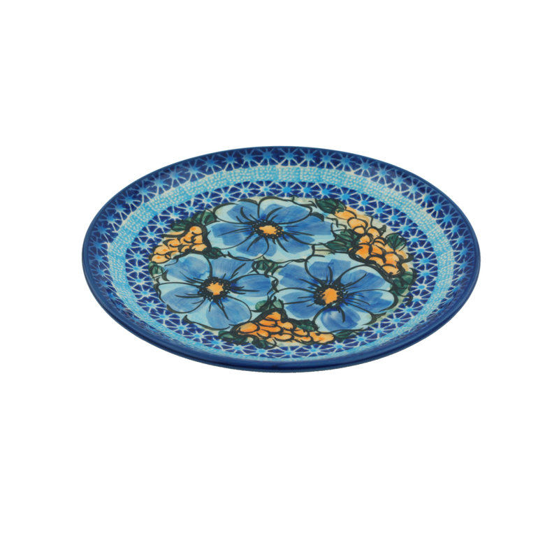 Assiette d’apéritif de poterie polonaise 8 po