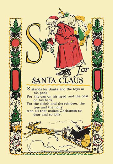 «S for Santa Claus» par Tony Sarge, impression
