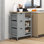 Chariot de cuisine roulant Nashley, chariot de service de bar, chariot compact sur roulettes avec plateau en bois, tablettes et tiroirs pour la salle à manger à domicile