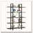 70.07" Height 5-Tier Vintage Industrial Rustic Brown Bookshelf