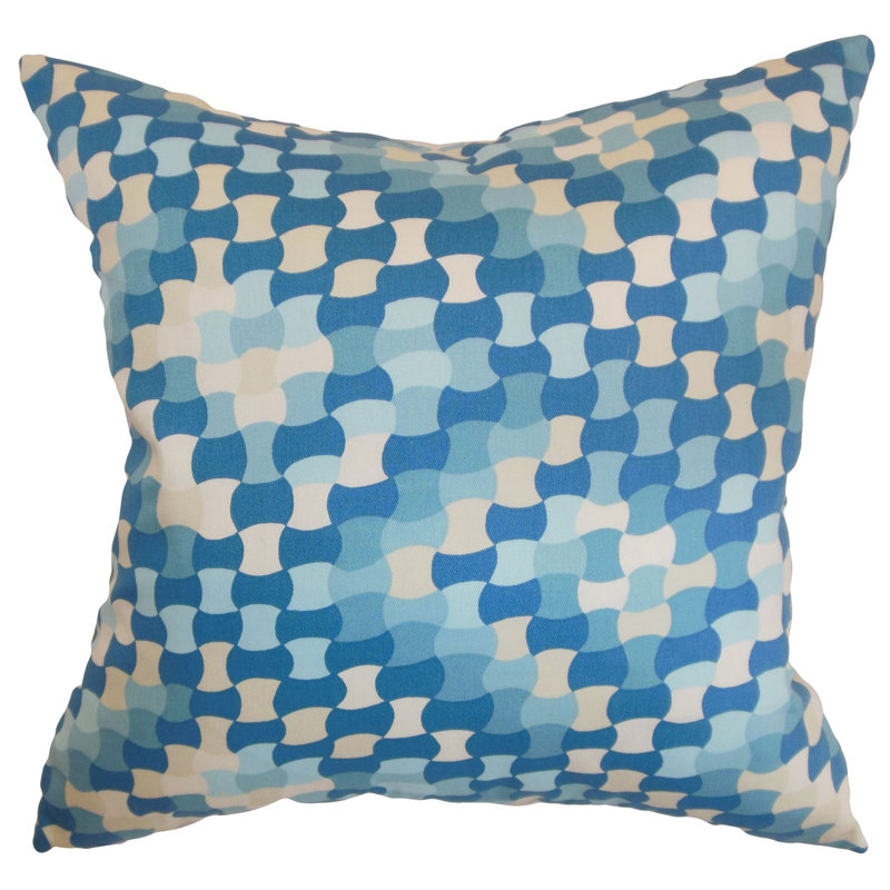 Housse de coussin en coton Gaya, 20 po x 20 po, Aigue-marine