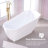 67'' W,71 GALLONS Freestanding Acrylic Soaking  Bathtub With Drain And Overflow Holes