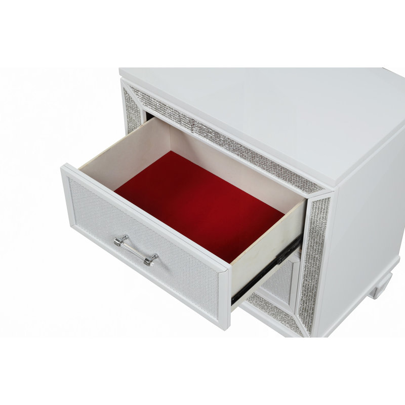 Table de chevet 2 tiroirs Opium