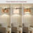 74.5" Rattan Arced Floor Lamp with Foot Switch