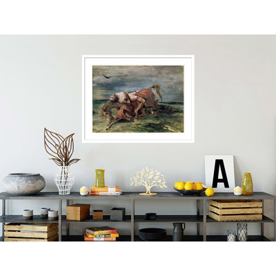 Mazeppa by Eugène Delacroix -Framed Giclee Print