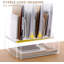 Organisateur de bureau en acrylique avec tiroir coulissant et 4 porte-documents verticaux, bac à papier pour dossiers et fournitures de bureau