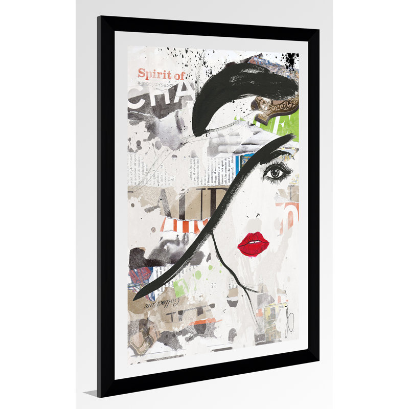 " Over It " by BY Jodi, 39.5" H x 27.5" W x 0.75" D, Black Framed Acrylic