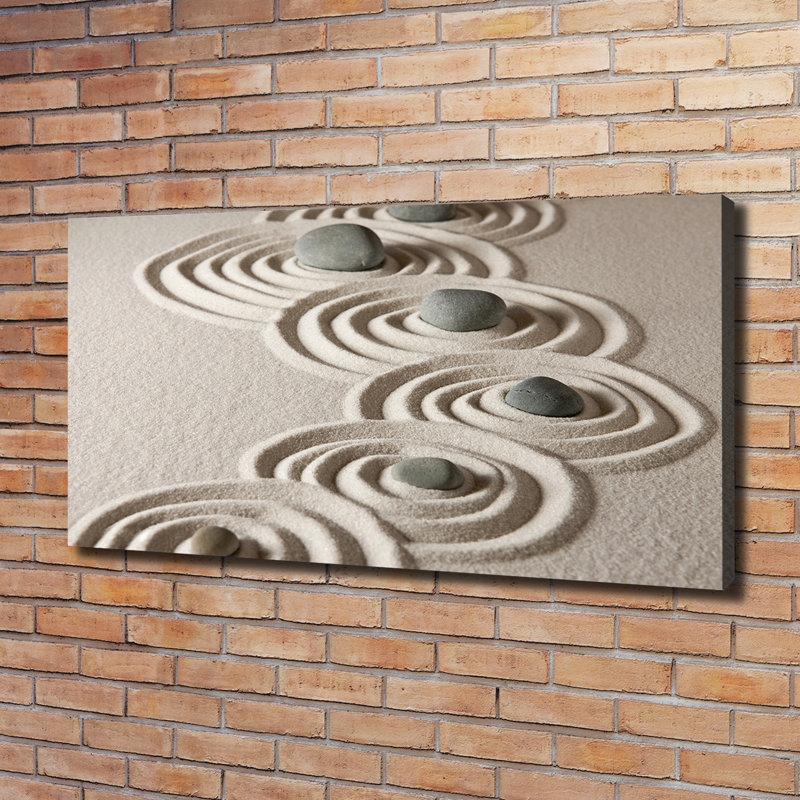Zen Stones Sand - Wrapped Canvas Print