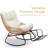 Patio Wicker Rocking Chair With Cushion and Footrest-1049448810
