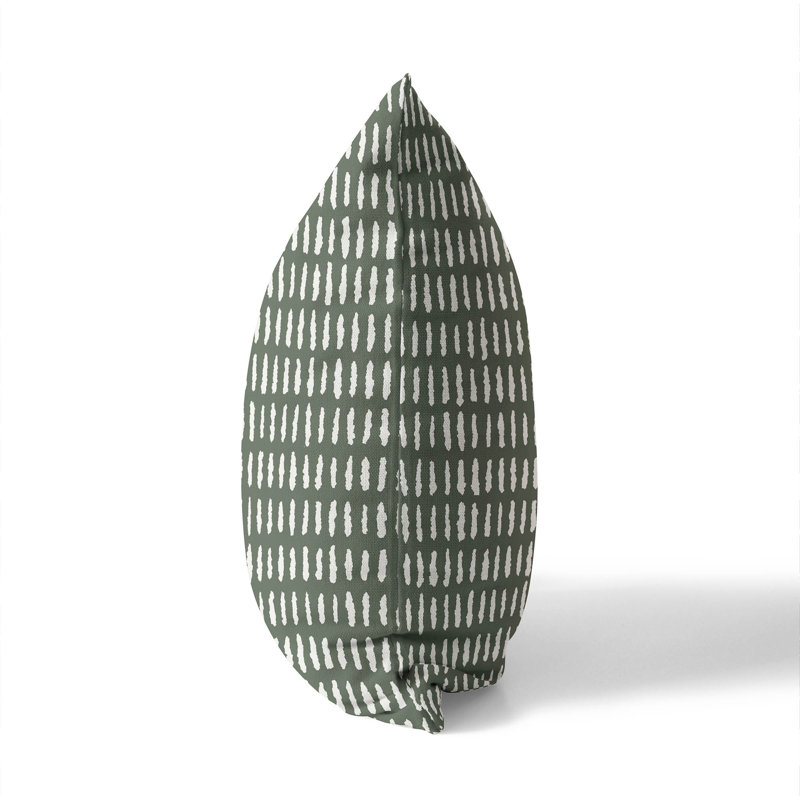 Coussin Pasture Play, H 18 po x l 18 po, Chimichurri / rayé vert