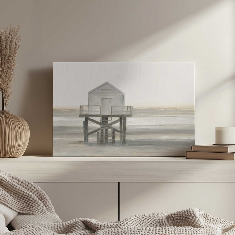 Impression sur toile «Weathered Beach Outpost I» par Ethan Harper, H 30 po x l 40 po, Toile tendue, Ne s’applique pas