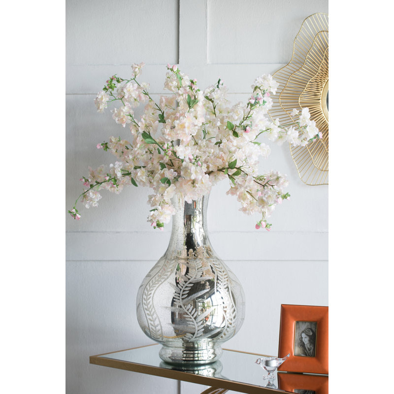 Vase de table Edmont, H 24,6 po x l 13,8 po x P 13,8 po