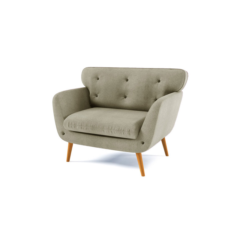 Destini Upholstered Armchair, Light Grey
