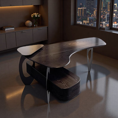 Bureau de direction noir exquis et durable