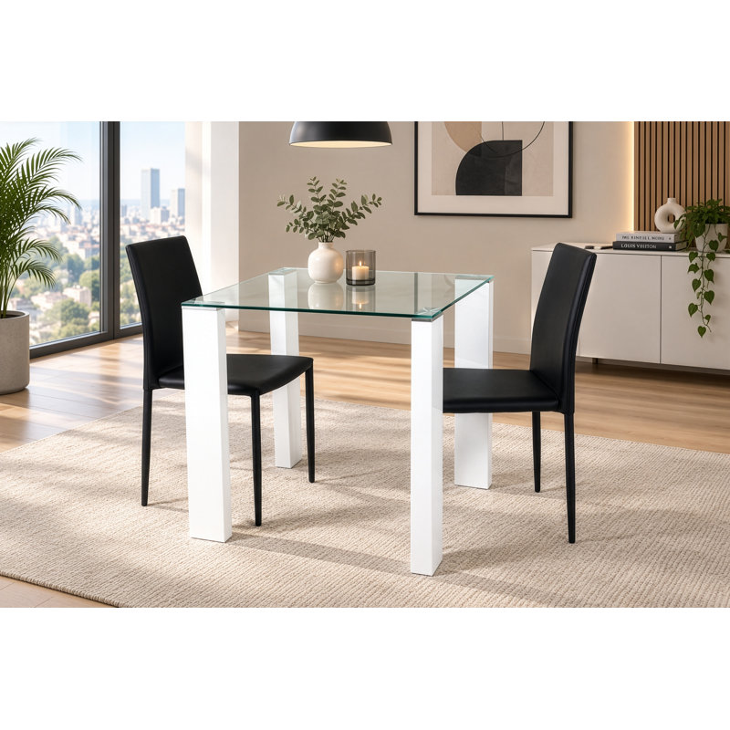 Mentone 2 - Person Dining Set, Black