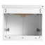 Lavabo de salle de bain mural, 24 po. Pour petites salles de bain, blanc brillant. Style moderne avec armoires à porte à fermeture en douceur. Bassin en céramique, exquis. Poignées en métal. Fabrication en contreplaqué, -. Assemblage-1411653126-1411653120