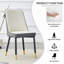 Ensemble de table de salle à manger 7 pièces, table avec plateau en verre et pieds en acier inoxydable et 6 chaises de salle à manger-899723740-899723741