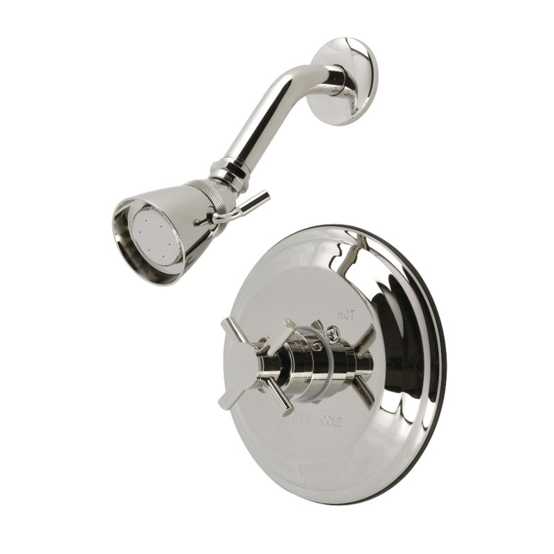 Robinet de douche à contrôle de température, Nickel poli