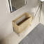 Meuble-lavabo autoportant de 91 cm (36 po) avec rangement - 2 portes d'armoire à fermeture amortie - Bois d'ingénierie - Chêne moderne - Nombreuses possibilités d'aménagement