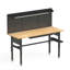 60 Inch Heavy Duty Workbench with Pegboard, Solid Wood Top, 2000 lbs Capacity, Adjustable Height Garage Work Table with Power Outlet, LED Light, Wheels or Levelling Feet