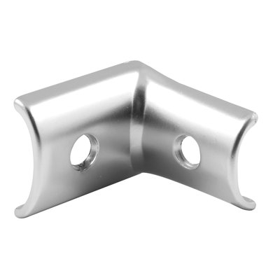 Prime-Line Alcove Clip, Right Angle, 15/16 in. x 1-1/16 in, Zinc Alloy, Chrome Finish (Single Pack)