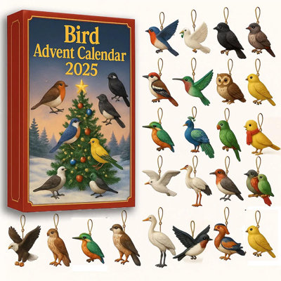 Advent Calendar 2025 24 Days Christmas Countdown Christmas Advent Calendar Acrylic 2D Hanging Decorations For Christmas Tree Holiday Gift