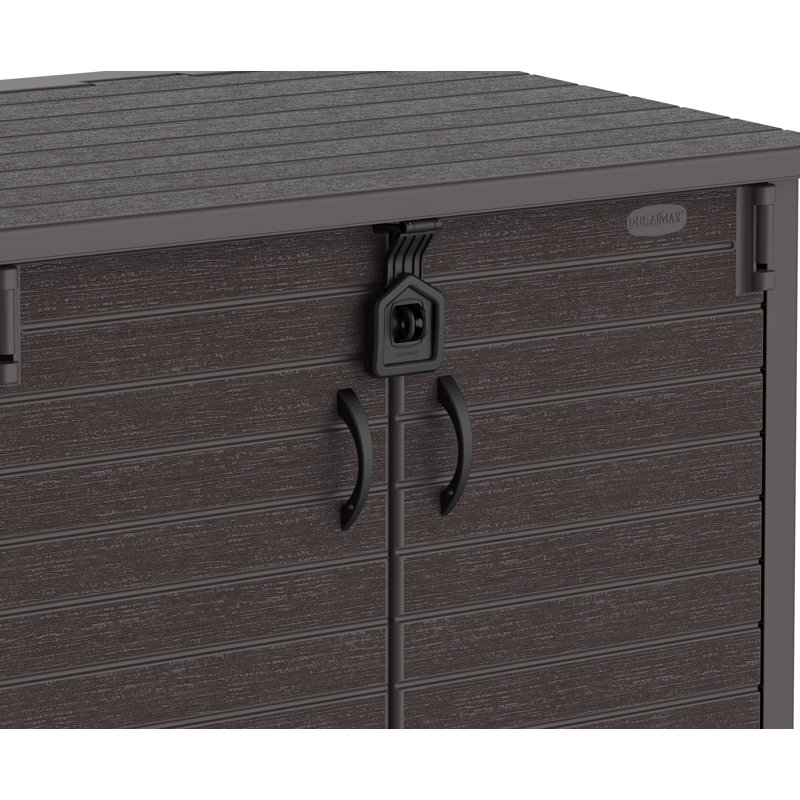 4 ft. 3 in. W x 2 ft. 5 in. D Plastic Horizontal Garbage Shed, Brown