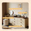 Commode 70,87 po de style rétro minimaliste moderne avec coiffeuse et miroir