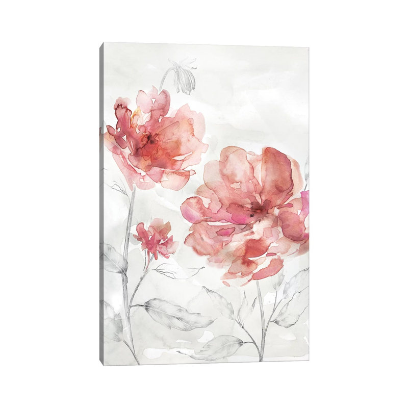 Blush Botanical I by Carol Robinson - Painting on Canvas, Wrapped Canvas, 66.04 cm H x 45.72 cm W x 1.91 cm D
