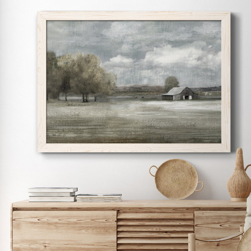 Country Quiet - Peinture sur toile encadrée, Blanc, H 37,5 po x l 27,5 po x P 1,5 po