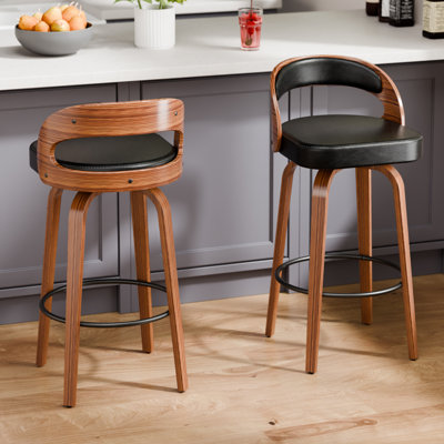 Swivel Solid Wood Bar Stools by Corrigan Studio