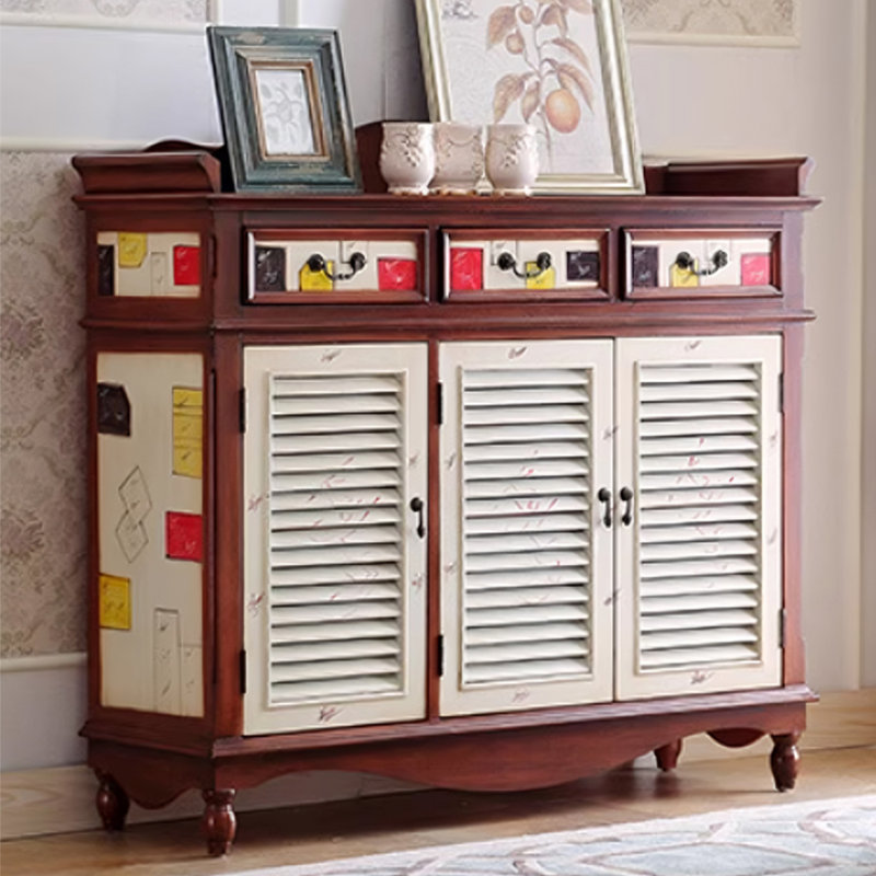 Banc de rangement en bois manufacturé brun, Brown