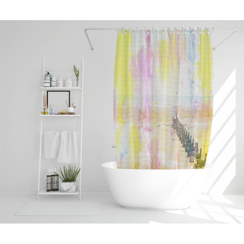 Colourful Beach Designer Shower Curtain
