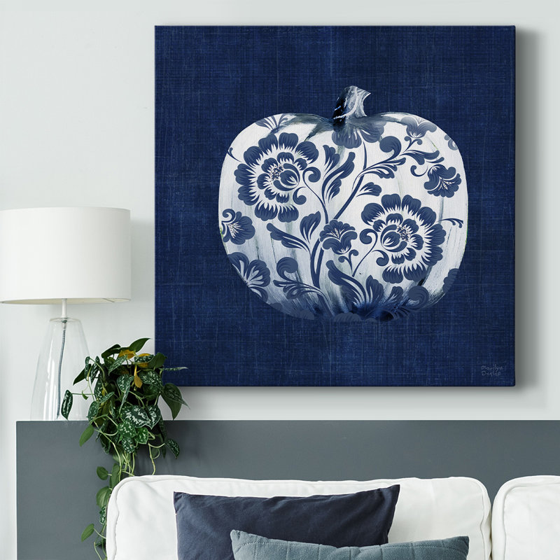 " Patterned Pumpkin I ", 24" H x 24" W x 1.5" D