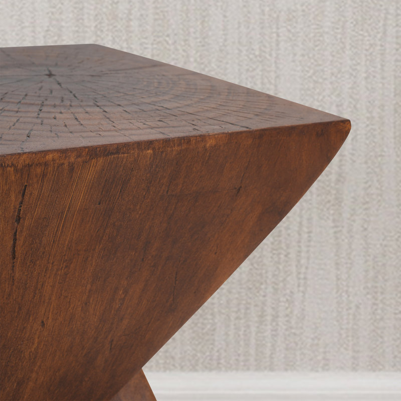Table de bout en oxyde de magnésium 18 "H, Marron foncé