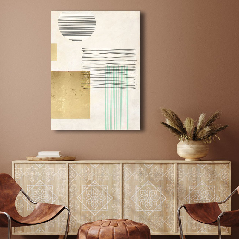Minimal Abstract: Lines And Shapes III by Sayaka Miko - Wrapped Canvas Print, 100cm H x 70cm W x 4cm D
