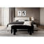 Sagebrook Home 48" Aberdeen Black Velvet Bench