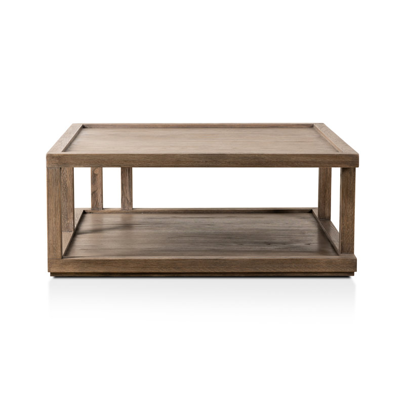 Charley Solid Wood Coffee Table, Warm Natural Oak Veneer